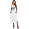 Women's Casual Beach Summer Dresses Sleeveless Graphic Long Sundress Cover