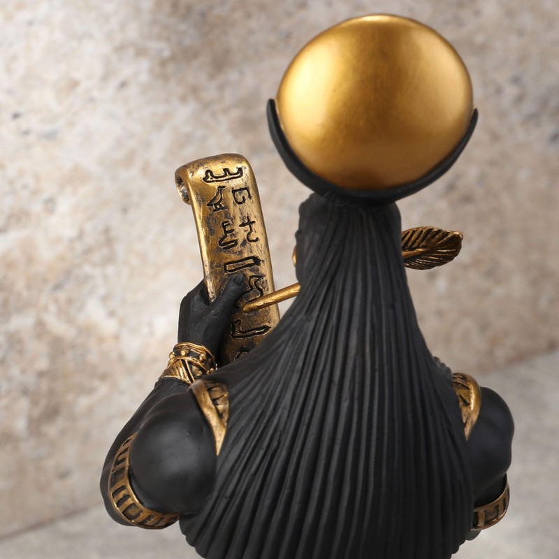 Veronese Design 11 Inch Thoth Egyptian God of Knowledge Black