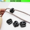 LRMYS Dual-Holes Spring Cord Locks Set, Double 5mm Holes Loaded