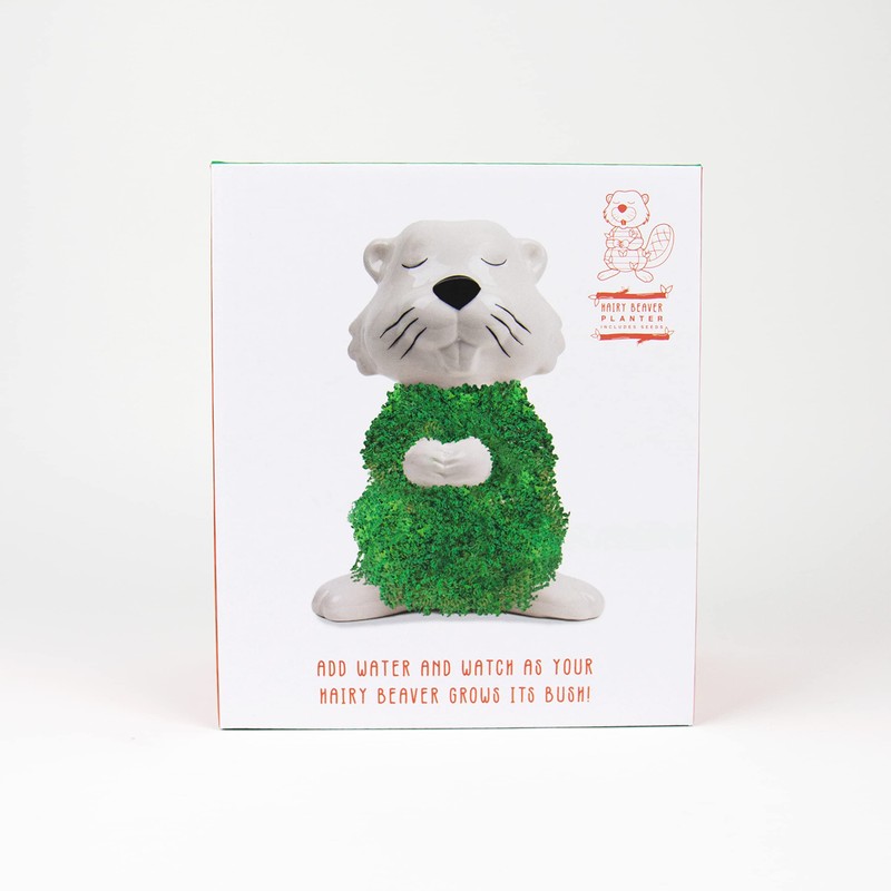 Gift Republic Beaver Planter, Ceramic, White, One-Size