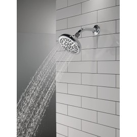 Delta Faucet 8-Spray Touch-Clean Chrome Shower Head, Delta Shower Heads, Showerhead, Shower Head Chrome, 2.5 GPM Water Flow, Chrome 75898