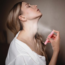 Amaxiu Mini Portable Spray Bottles, Refillable Perfume Bottle Travel Size Small Empty Sample Container Plastic Frosted Atomizer for Water Perfume Hair, 6Pcs, 10ml/0.34 oz(Multicolor)