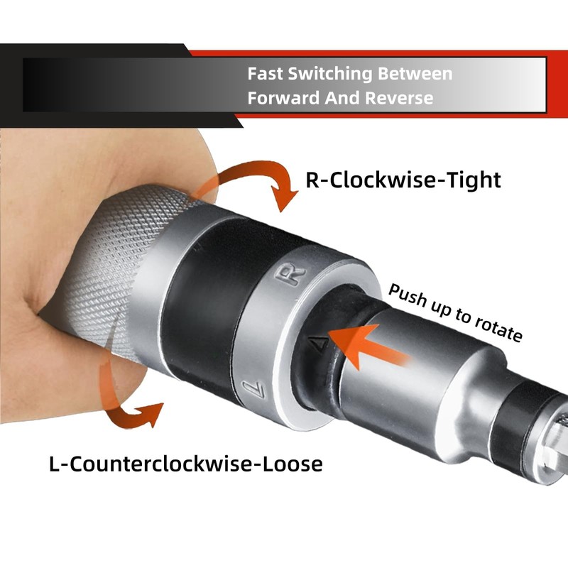 8 PCs Impact Screwdriver Set, Reversible Manual Hand Impact Driver