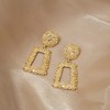 Doubnine Rectangle Geometric Metallic Earrings Indiana Boho Dangle Modern Earrings
