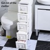 Conworld Super Light Weight Slim Plastic Bathroom Storage, Self-Assembling Organizer