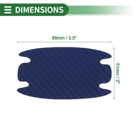 Motoforti Universal Car Door Handle Cup Cover Protection Film Reflective Stickers Anti-Scratch, PVC, Blue 1 Set