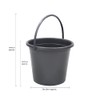 JVL 10 Litre Round Recycled Plastic Bucket, Grey