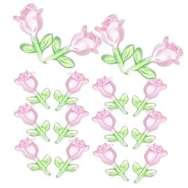 Mikinona 30pcs Nail Charms Kawaii Flower Decorative Nail Art Accessories for Manicure Elegant Night Glow Design for Crafting and Personal Use