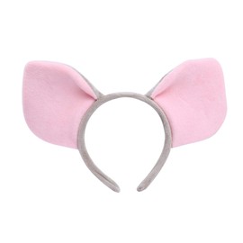 Healvian Cosplay Pig Ear Hairband Lightweight Grey Party Headwear Performance Hoop for Photo Props Durable Comfortable