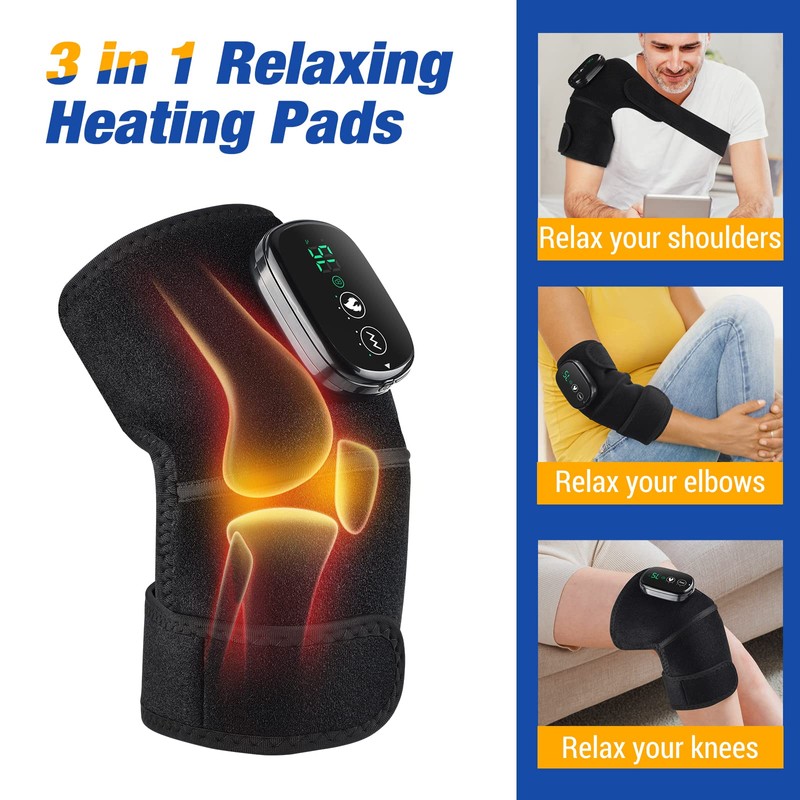 FSA Eligible Knee Massager with Heat and Vibration, Knee Heating