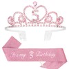 CIEHER 5th Birthday Crown + It's My 5th Birthday Sash