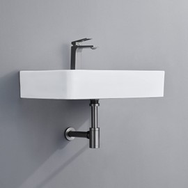 GORDEE Bathroom Sink Stopper P-Trap Complete Set Adjustable 1-1/4 Bottle Trap Solid Brass Sink Drain Kit Tube and Pop Up Drain Stopper Set with Overflow, Gun Gray Color