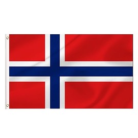 LARGE norwegian Flag, 3x5Ft Norway Flags Banner For Indoor Outdoor Decoration of Canada Yards.Parade Or Express Mood