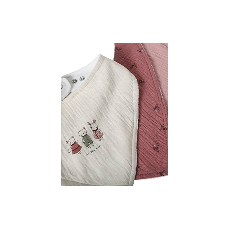 VERTBAUDET Pack of 3 Baby Bibs/Bandanas Pink