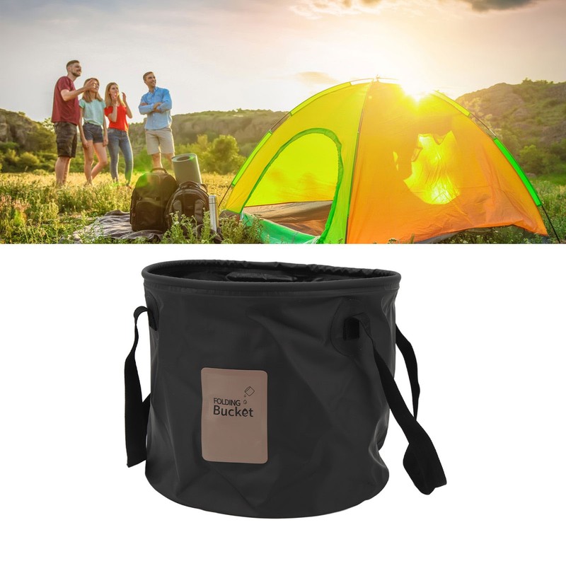20L Portable Camping Bucket PVC Folding Water Bucket High Capacity