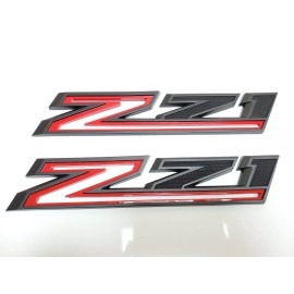 OEM 2pcs 2019-2023 Chevy Silverado Z71 Emblem OEM Fender Black Red 84632695
