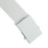 UPGRADE 3STYLE Military Style Sliding Buckle Belt, White White 2-4
