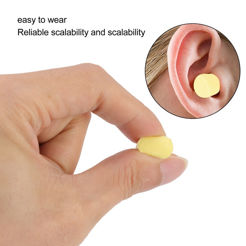 120pcs Sleeping Ear Plugs Noise Reduction Slow Rebound Sponge Expandable