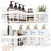 Sakugi Corner Shower Caddy - 2 Pack, Adhesive Shower Organizers,