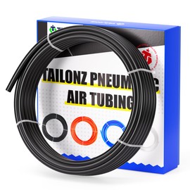TAILONZ PNEUMATIC Black 3/8 Inch OD 10 Meters PU Air Tube Pipe Hose Pu Air Hose for Air Line Tubing or Fluid Transfer Tubing