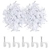 200 PCS 6mm White Round Cable Clips Management Cable Tidy