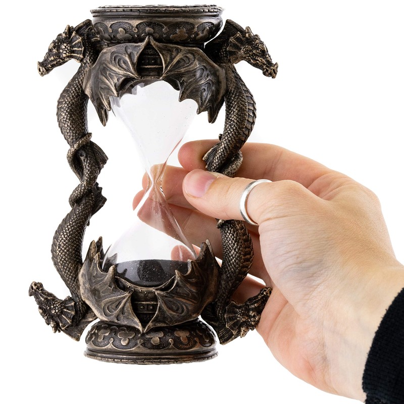 Top Collection Decorative Black Dragon Hourglass - Mythical Sand Timer