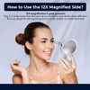 MIRRORVANA Small 12X Magnifying Makeup Mirror for Travel - Lightweight,