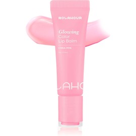 NOLAHOUR x Billlie Glow Color Lip Balm, Coral Pink, 0.4 oz (10 g), Brilliant Sparkle, Vibrant Dyes, Moisturizing Lip Care, Jointly Developed by Billlie