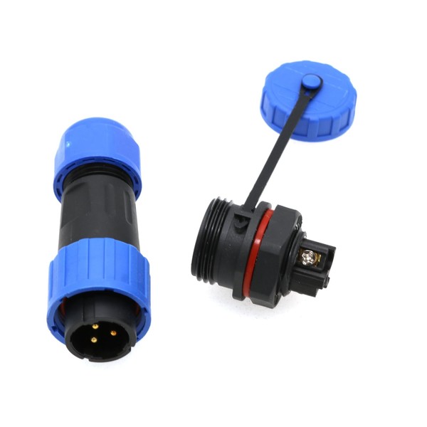 ZBLZGP TY16 3 Pin Wire Waterproof Connector Solder-Free Back Nut