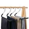 Homa Jia Open Ended Pants Hangers, 10 Pack Non-Slip Foam