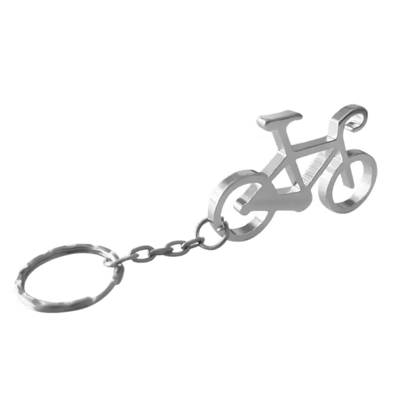Sportigo ® Bicycle Keyring with Bottle Opener in Silver /