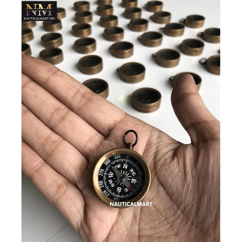 Antique Style Mini Compasses Set Marine Collectible Nautical Gift Decor