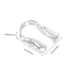 DOITOOL 400pcs Copper Wire Guardian Protector: U-Shaped Cord Protector Jewelry Findings for DIY Craft - Wire Guard Necklace Bracelet Making Supplies