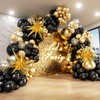 FOTIOMRG Black and Gold Balloons Garland Arch Kit, 5 10