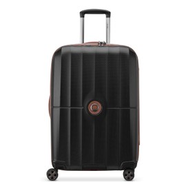 DELSEY PARIS Carrousel Hardside Expandable Luggage with Spinner Wheels, Black, Checked-Medium 24 Inch