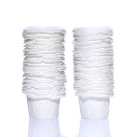 GoodCups Disposable K Cup Filters, 100 Count Disposable Paper Filters for Keurig Reusable K Cups, White