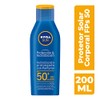 NIVEA SUN Protector Solar Corporal Protect Moisture (200 ml), Bloqueador
