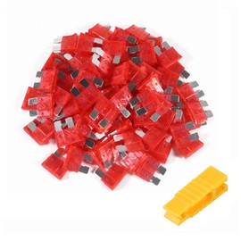 DIANN 100pcs 10A Standard Car Fuses 10 AMP Automotive Fuse 12V 24V 32V Blade Fuse with Fuse Puller for Cars Trucks Boats Automotives