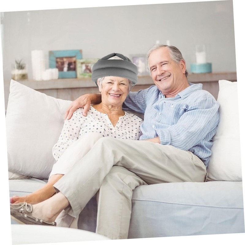Operitacx Sleep Cap for Elderly Adjustable Protective Headgear Soft Head
