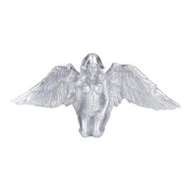 Silver Angel Wing Statue Standing Sculpture Resin Desktop Garden Ornament for Home Decoration