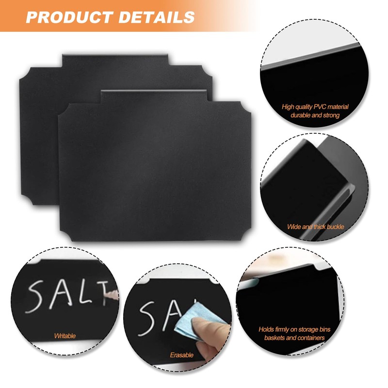 Label Holder Clip Pack of 12 Basket Labels Clips Black