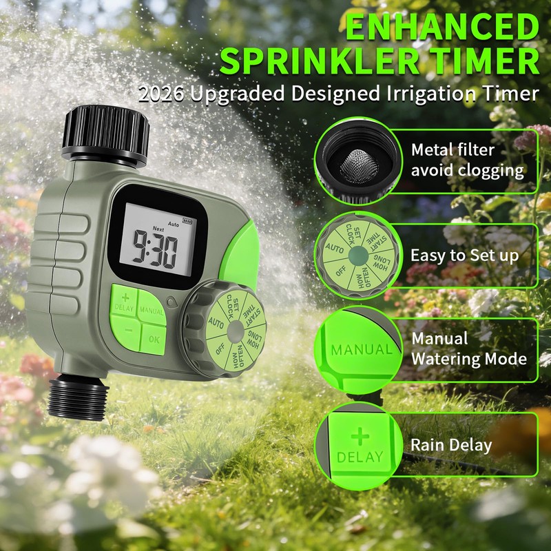 Sprinkler Timer for Garden Hose - Irrigation Timer for Outdoor