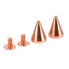 100 Sets Punk Cone Spikes Studs Electroplating Rose Gold Punk