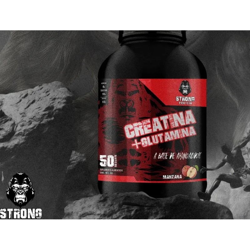 Creatina Glutamina 1 Kg Strong Protein 50servicios