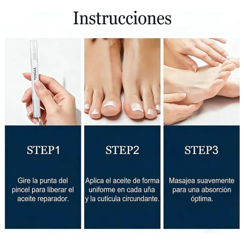 Lápiz Antimicótico Lunavia 3 Pzas 3 Ml Uñas Beige