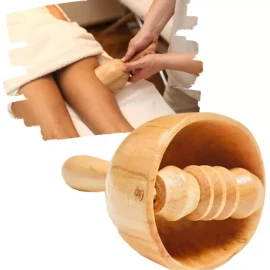 Mexicaja 12 Copas Suecas Con Rodillo Maderoterapia- Anti Celulitis -