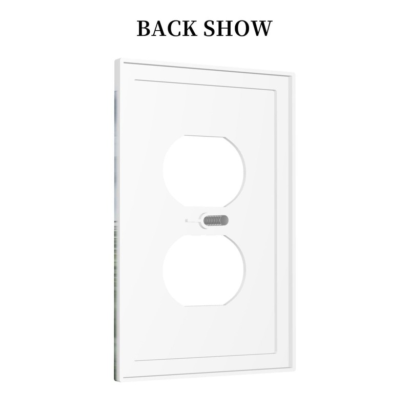 ybclf Rustic Green Misty Forest Tree Outlet Covers Light Switch