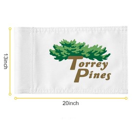 2BUT Torrey Pines Golf Pin PGA Flag Practic Putting Green Golf Flag For Backyard Garden Double-Sewn 600D Nylon Miniature Pin Flag (20"X13")