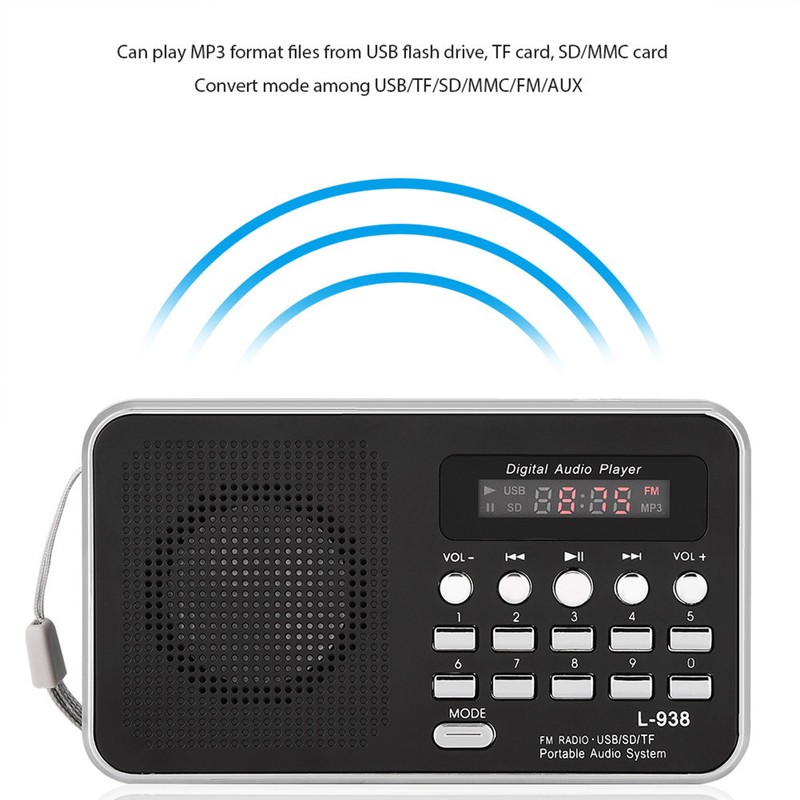 Portable Digital Audio Player HiFi Music Speaker Support FM Radio