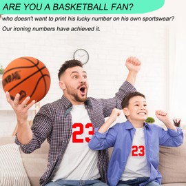 22 Pieces Heat Transfer Numbers - 3 Inches Iron on T-Shirt Jersey Numbers 0 to 9 for Team Uniform Sports Basketball Baseball Football